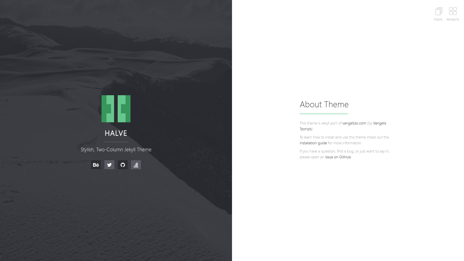 Home Page of Halve